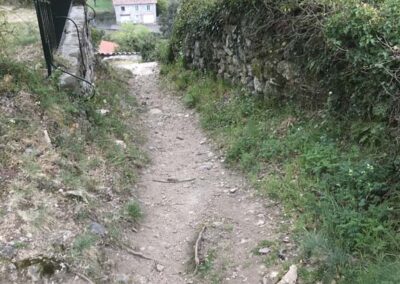 Jaujac, belvédère, accès avant travaux